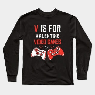 V is for Video Games #3 Long Sleeve T-Shirt